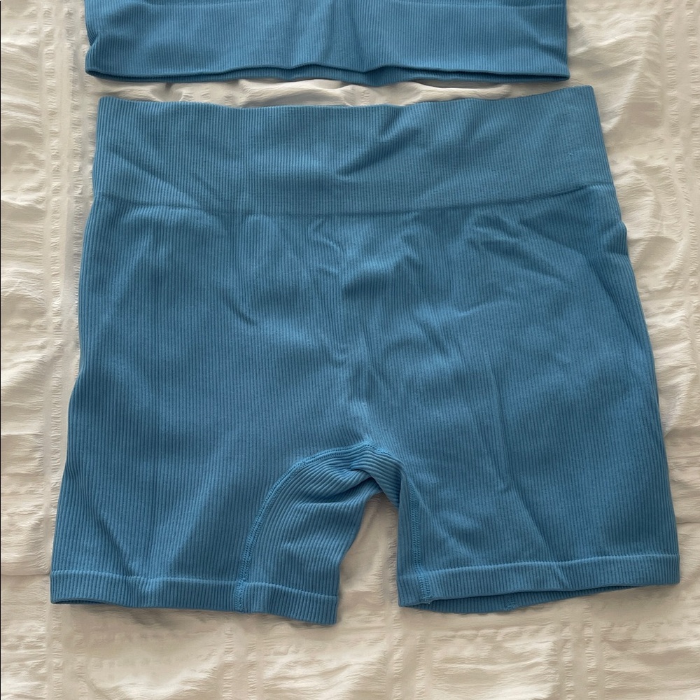 Wild Fable Sky Blue Ribbed Set - Picture 3 of 7